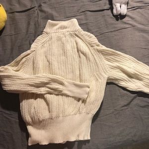 American Apparel crop sweater with mock neck